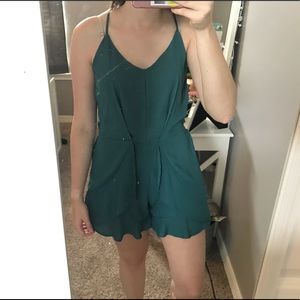 Chiffon teal romper